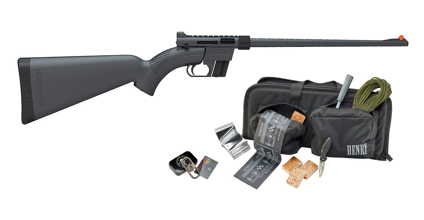 Henry Repeating Arms US Survival AR-7 Black Heirloom Rifle Kit w/Survival Gear and Bag
