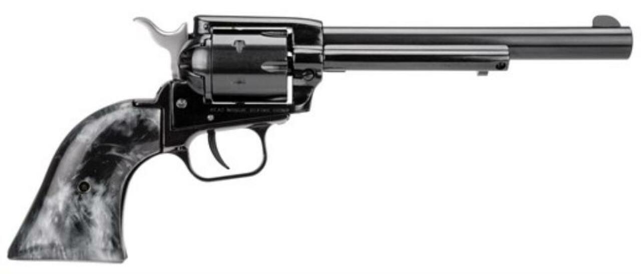 Heritage Rough Rider 22LR, 6.5" Barrel, Black Pearl Grip Blued Finish, 6rd Heritage Mfg