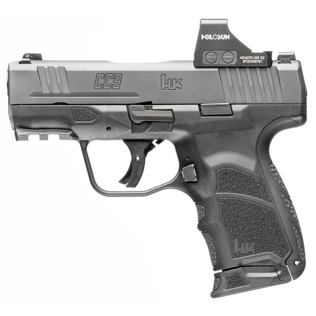 HK CC9 Micro-Compact 9mm 3.32" Bbl Optics Ready Pistol w/(1) 10rd & (1) 12rd Mags 81000550