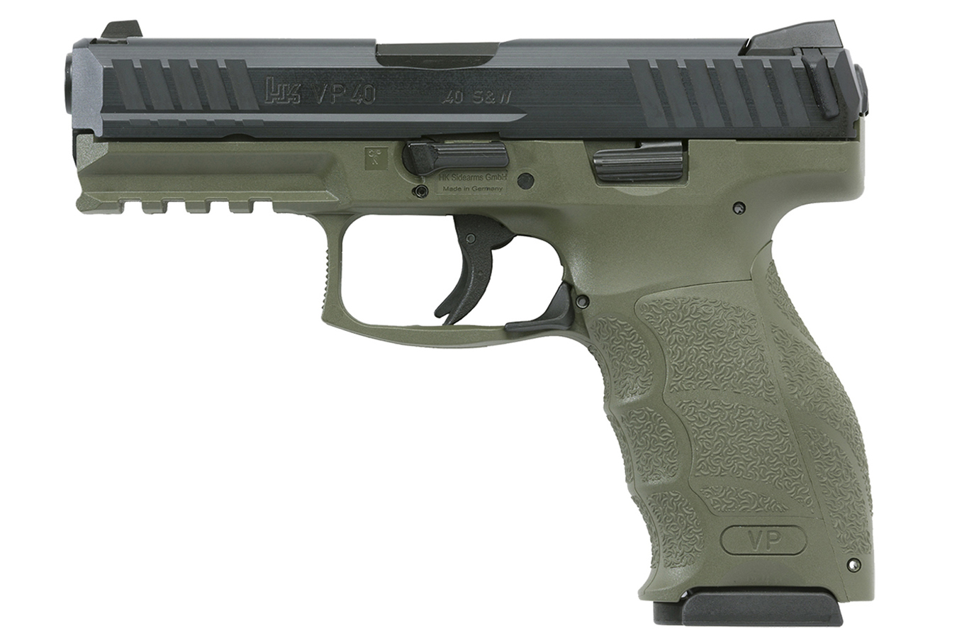 H&K VP40 40 S&W Striker-Fired Pistol with OD Green Frame