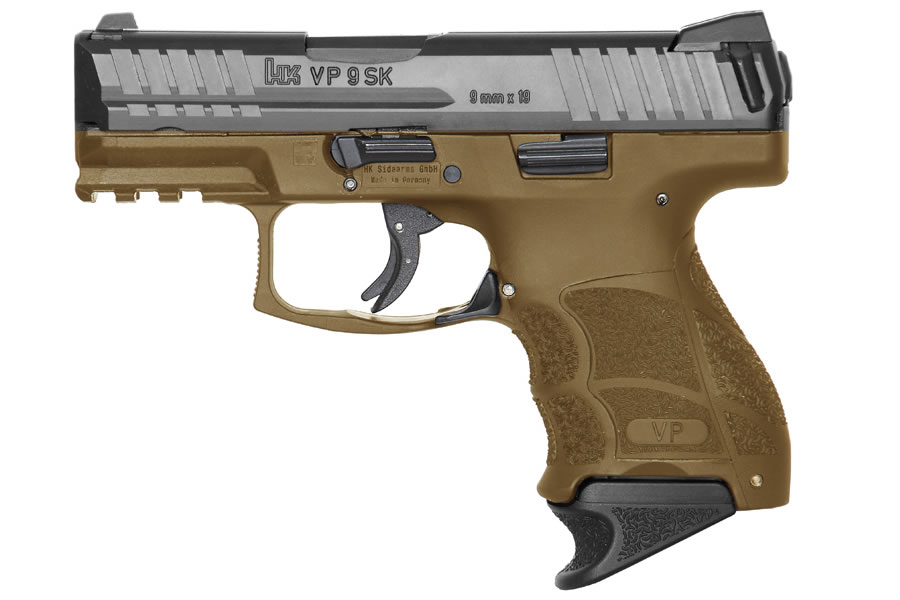 H&K VP9SK 9mm FDE Striker-Fired Pistol with Night Sights and 3 Magazines