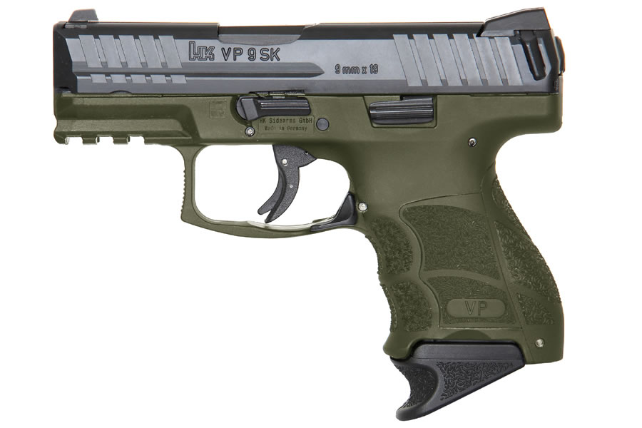 H&K VP9SK 9mm OD Green Striker-Fired Pistol with Night Sights and 3 Magazines