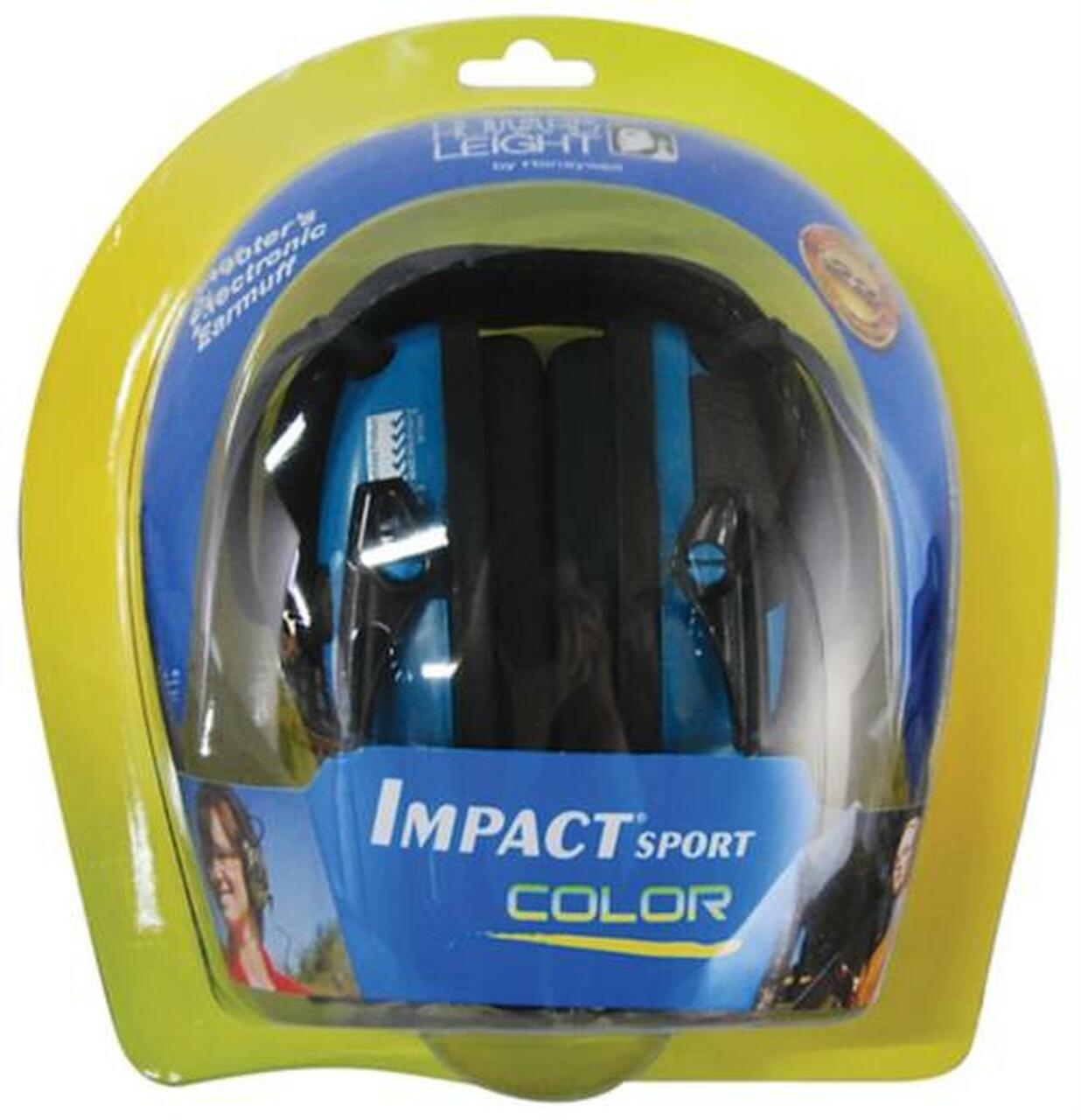 Howard Leight Impact Sport Folding Electronic Earmuff Teal Earcups