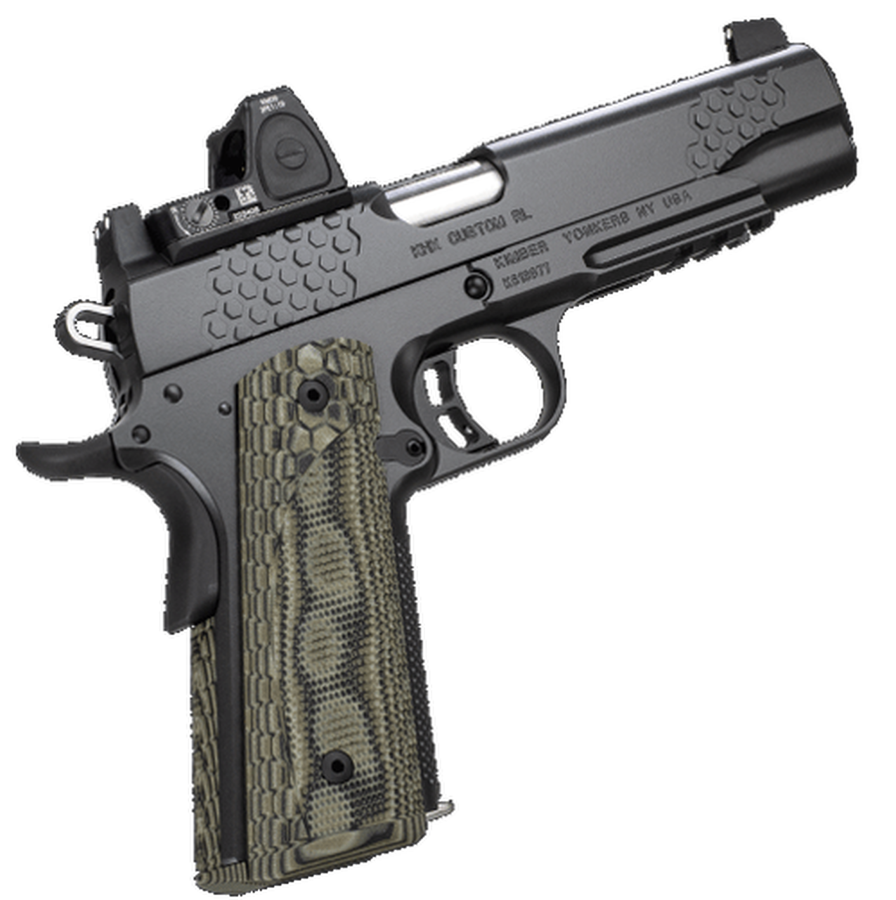 Kimber KHX Custom 1911 Optic Included, Rail 45 ACP 5" Barrel Trijicon RMR 3.25 MOA Dot 8rd Mag