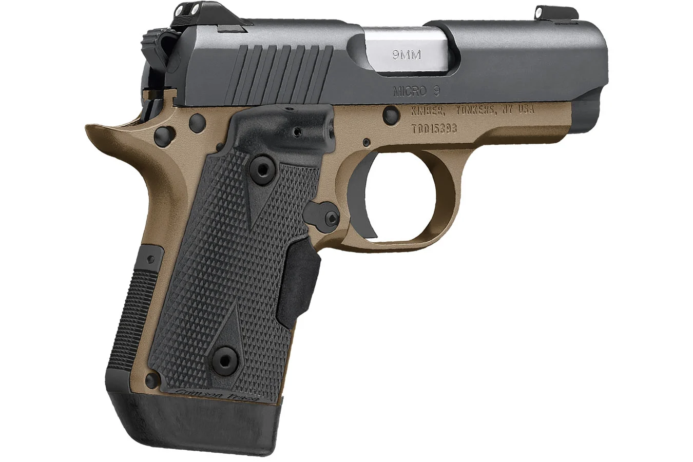 Kimber Micro 9 Desert Night 9mm with Crimson Trace Lasergrips