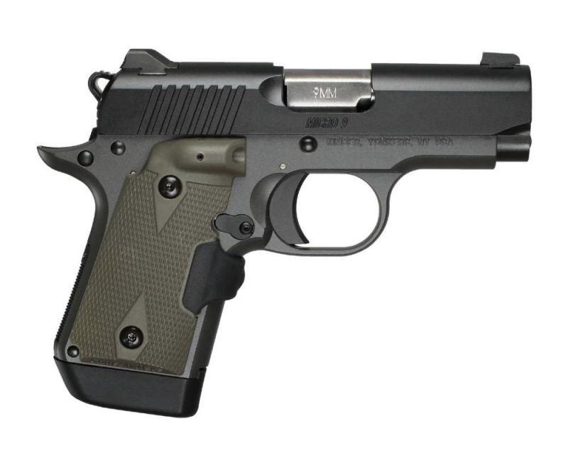 Kimber Micro 9 Laser Grip 9mm, 3.15" Woodland Night, Gray/Black, 7rd Kimber