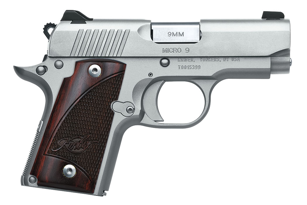 Kimber Micro 9 Stainless 9mm 3" Barrel, Rosewood Grips 6 Rd Mag Kimber