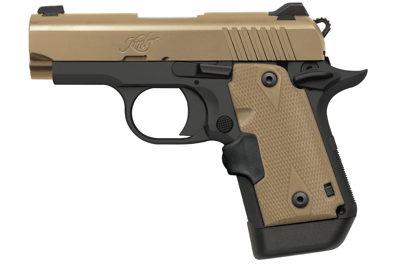 Kimber Micro Desert Tan 380 ACP with Crimson Trace Lasergrips