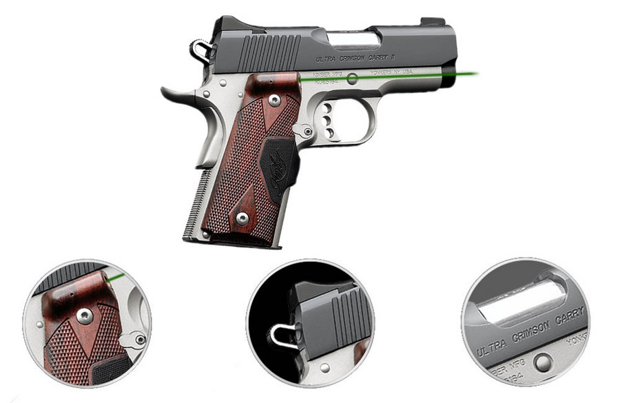 Kimber Ultra Crimson Carry II 45 ACP 1911 Pistol with Green Crimson Trace Lasergrip
