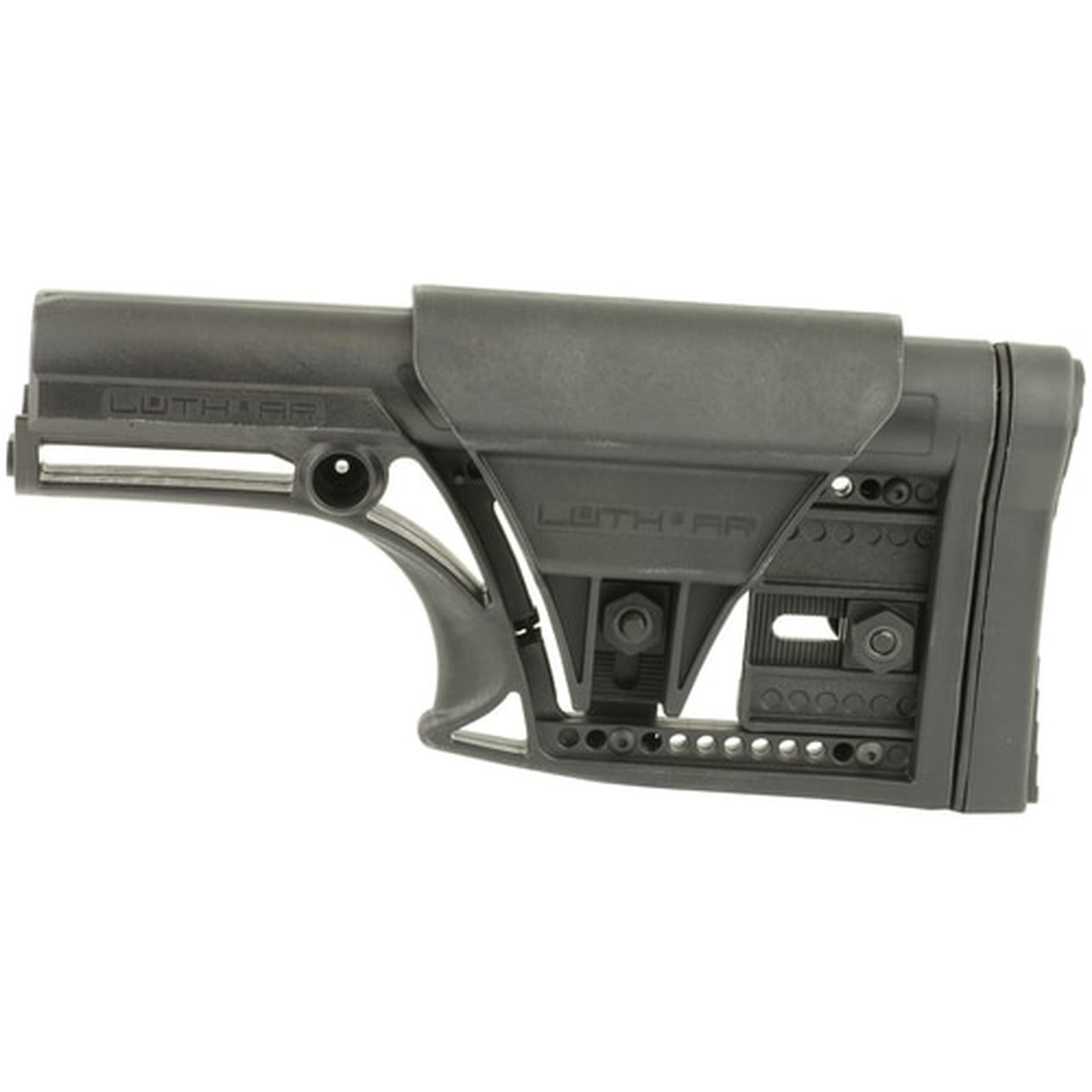 Luth-AR, MBA-1 Fixed Stock, Fits AR-15 & AR-10 Rifle Length A2 Buffer Tube, Black, Adjustable Cheek Piece and Length of Pull