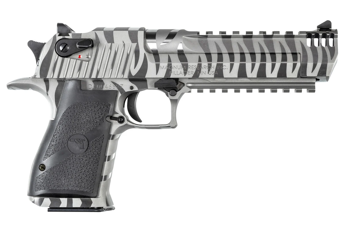 Magnum Research Desert Eagle Mark XIX 50 AE Pistol with White Tiger Stripe Finish