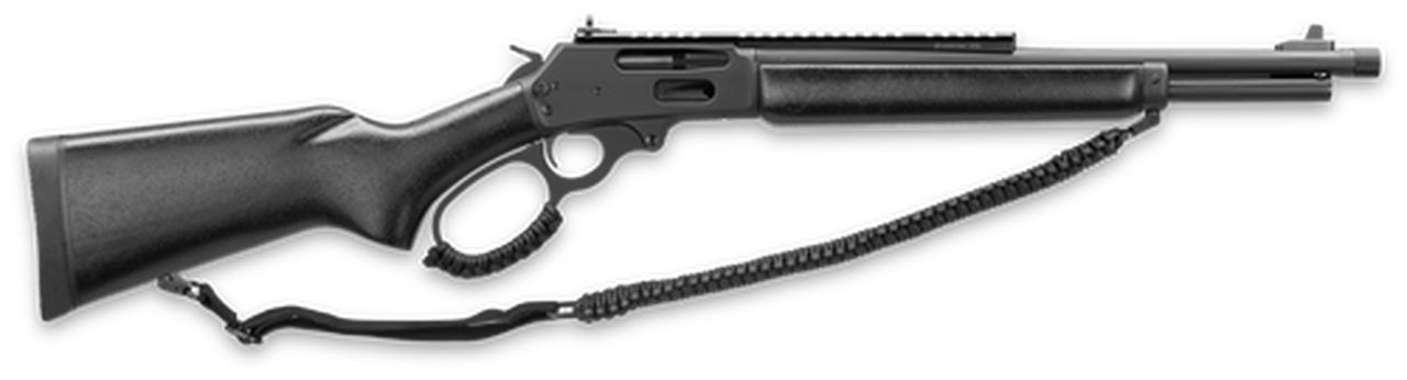 Marlin 1895 Dark Series 45-70 Govt 16" Threaded Barrel, Black Matte Finish, Black Webbed Stock, XS Rail Marlin