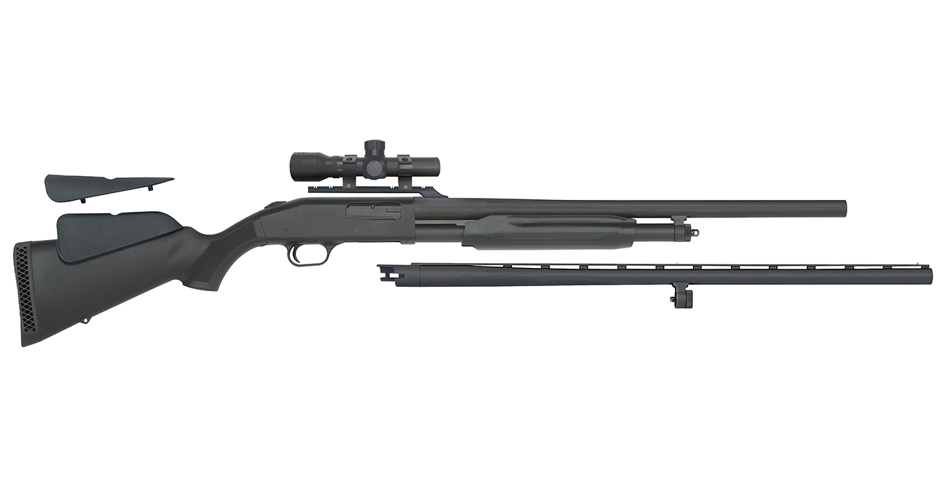 Mossberg 500 12 Gauge Combo Shotgun with Deer/Field Barrel and Dead Ringer 2.5x20mm Scope