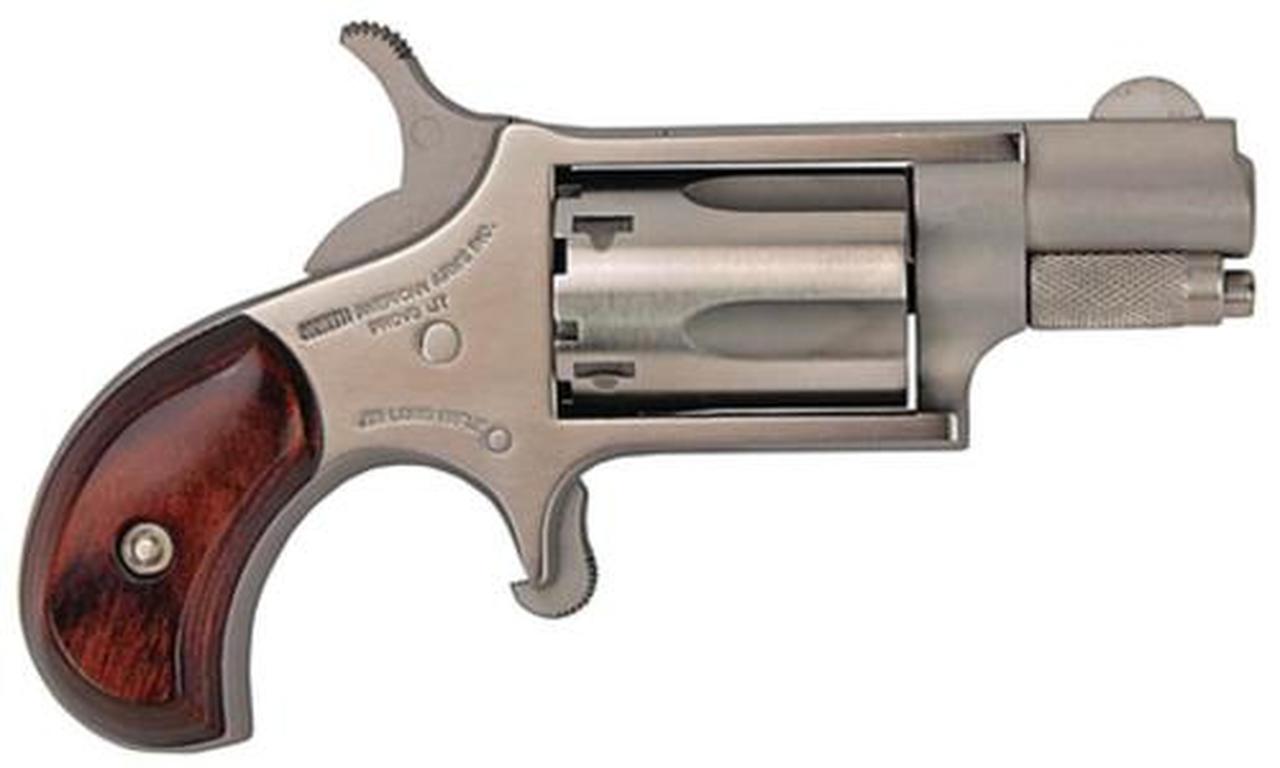 NAA 22LR Mini-Revolver 22LR 1.62" 5rd Rosewood Grip Stainless North American Arms