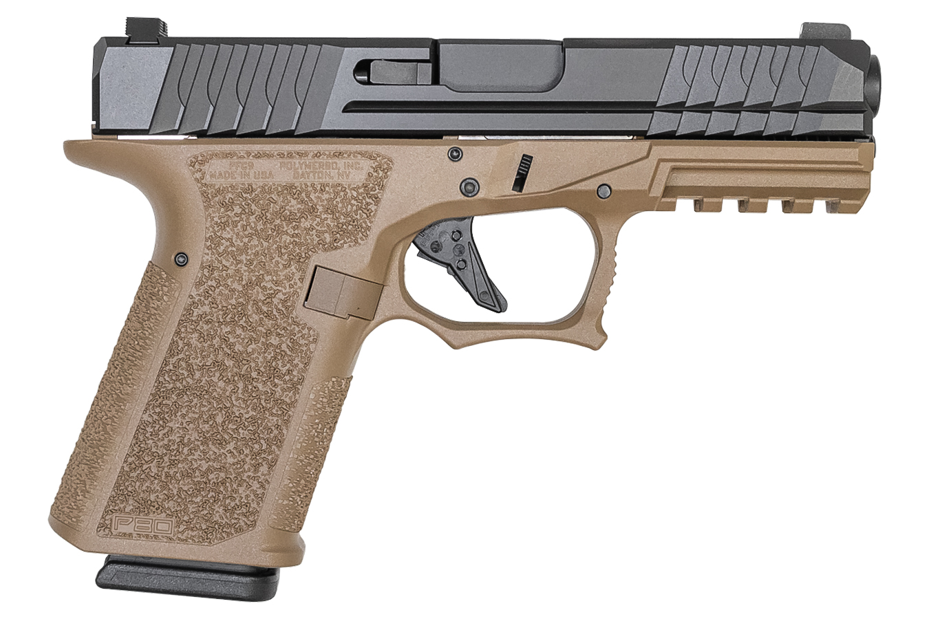 Polymer80 PFC9 Compact 9mm Striker-Fired Pistol with Flat Dark Earth Frame