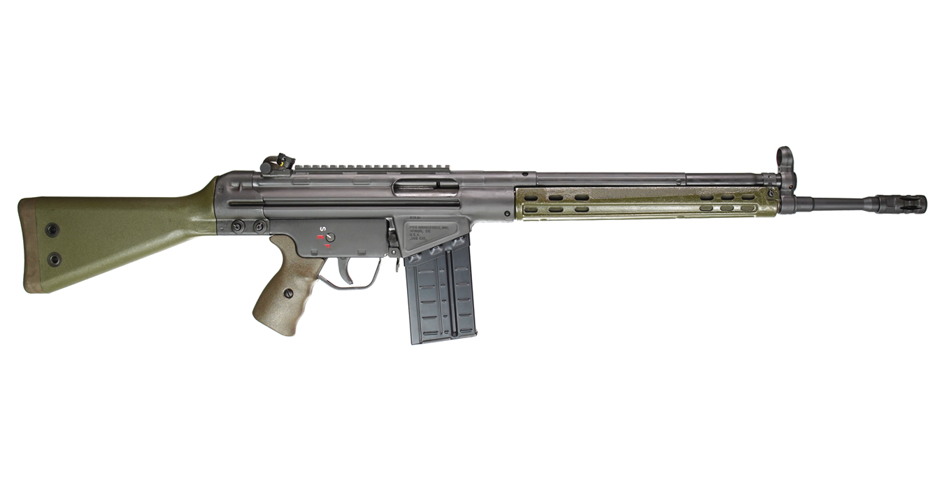Ptr Industries Inc. GIR 101 308 Win Semi Auto Rifle with OD Green Furniture