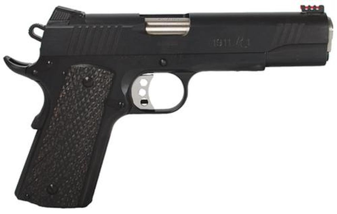 REMINGTON MODEL 1911 R1 ENHANCED 45 ACP FIBER OPTIC SIGHT GRAY LAMINATE GRIPS