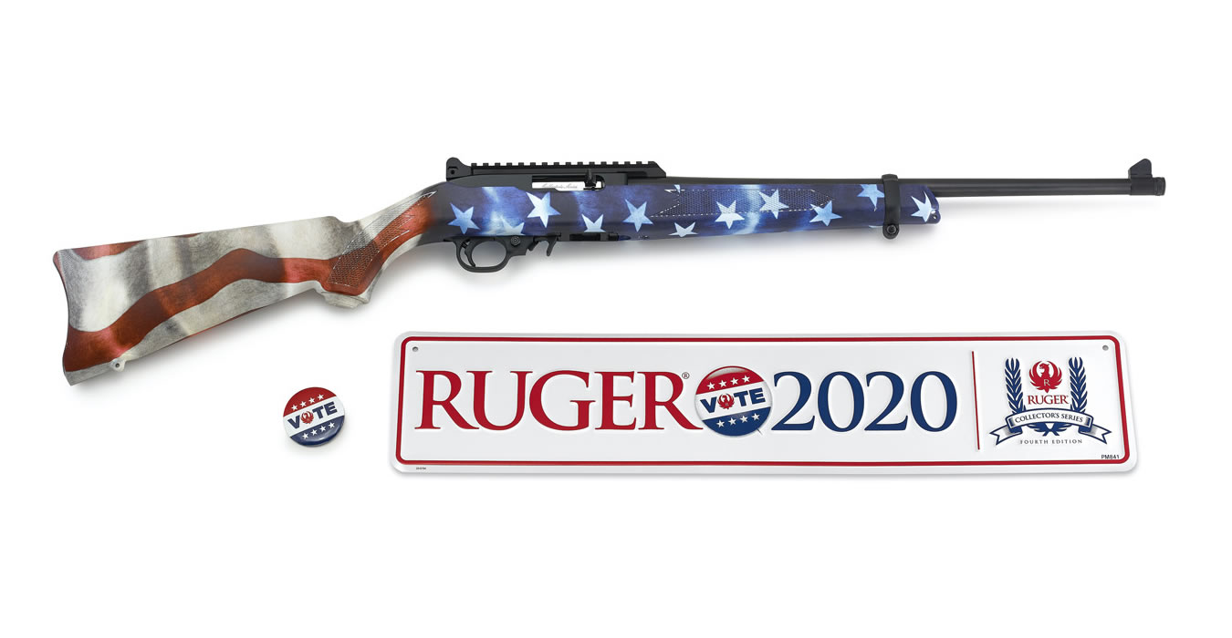 Ruger 10/22 22LR 4th Edition Collectors Series Vote 2020 Rimfire Rifle with American Flag Stock