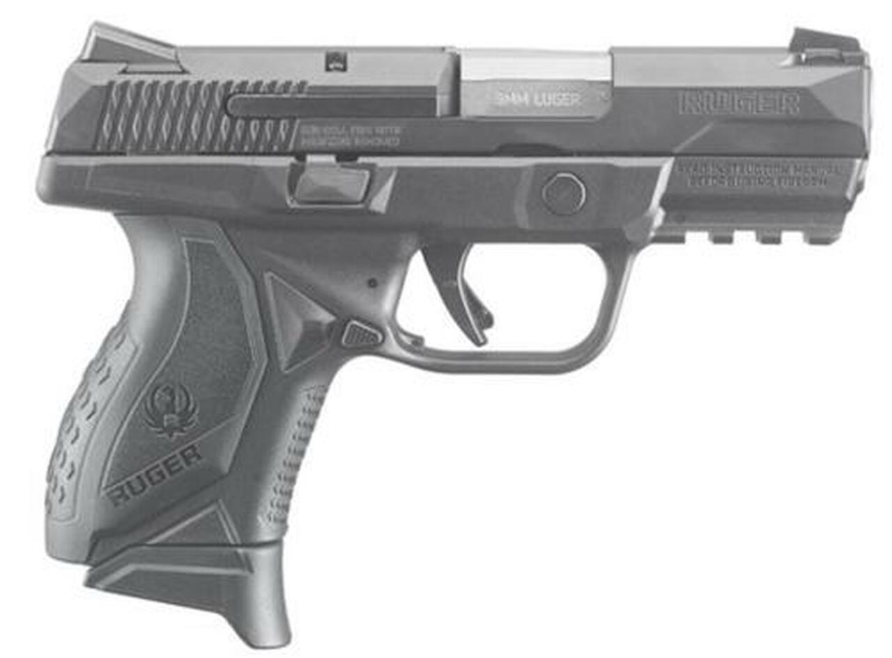 Ruger American Compact Pistol 9mm 3.55" SS Barrel Novak 3-Dot Sights 17 Rd Mag