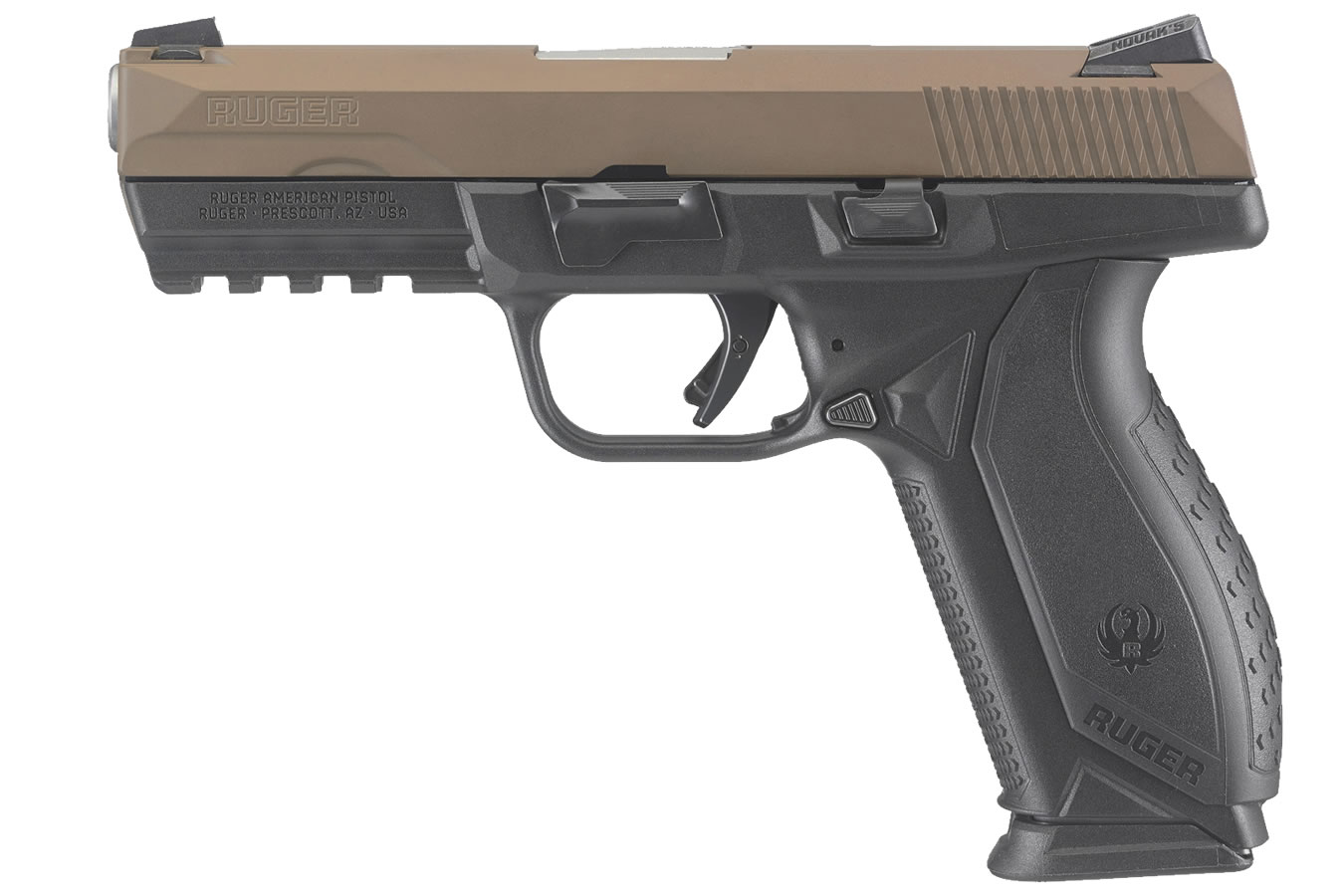 Ruger American Pistol 9mm with Brown Cerakote Slide