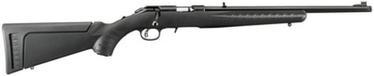 Ruger American Rimfire, 22LR, 18" Barrel, Synthetic Black Stock Stainless Steel, 10rd Ruger