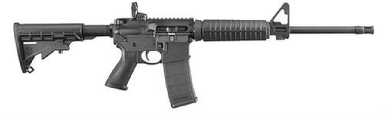 Ruger AR-556 .223/5.56, 16" Barrel, M4 Flat Top, Flip-Up Sights, Black, 30rd Ruger