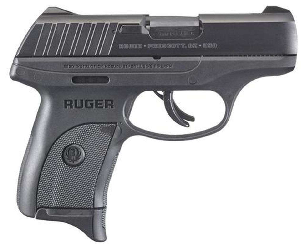 Ruger EC9S Compact 9mm, 3.1" Barrel, Black, Fixed Sights, 7rd Ruger