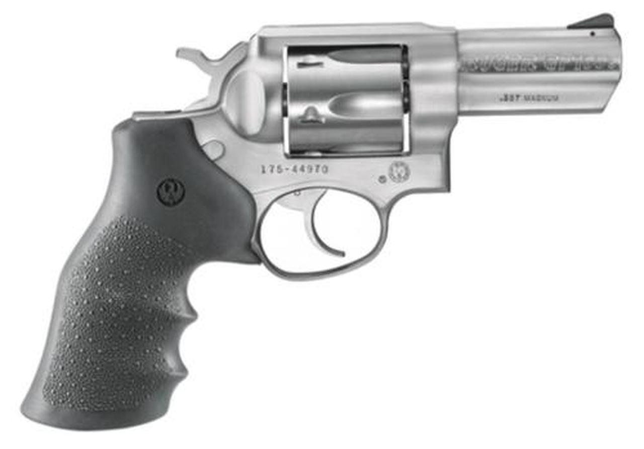 Ruger GP100, 6 Round 357 Magnum, Fixed Sights/Stainless Finish & 3" Heavy Barrel Ruger