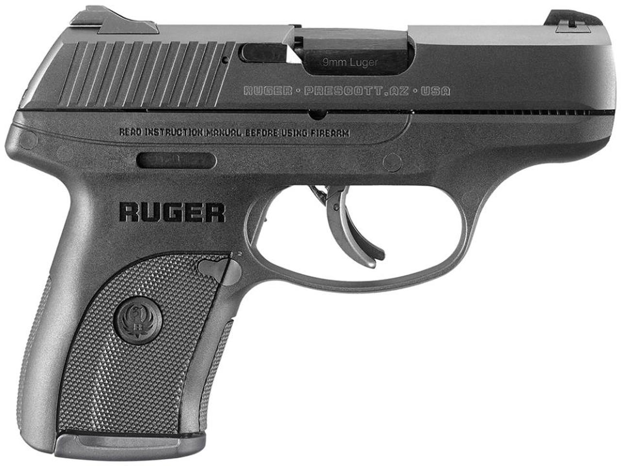 Ruger LC9S Standard 9mm, 3.12" Barrel, 3-Dot, Black Polymer Grip, 7rd Mag