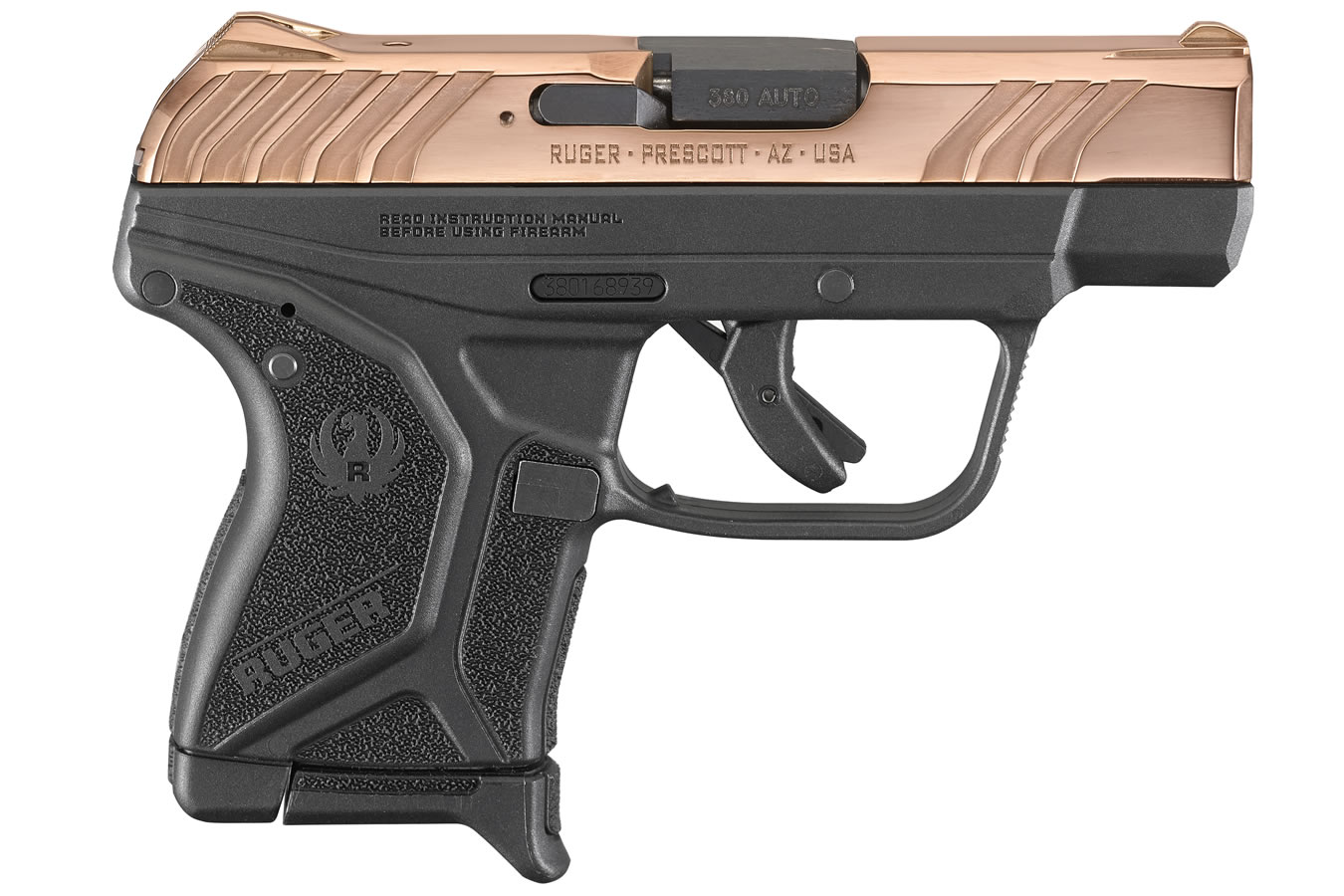 Ruger LCP II 380 ACP Carry Conceal Pistol with Rose Gold PVD Slide