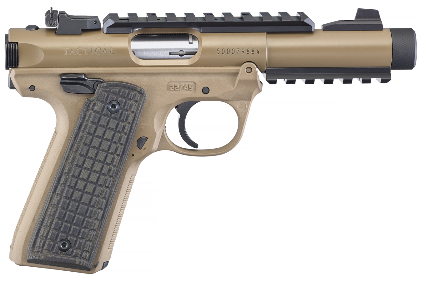 Ruger Mark IV 22/45 Tactical Flat Dark Earth (FDE) Rimfire Pistol