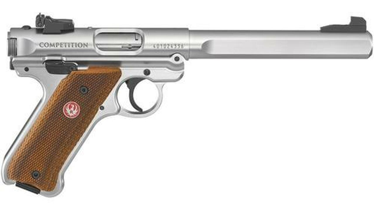 Ruger Mark IV Competition, 22LR, 6.8" Barrel, Adustablej Sights, SS Ruger