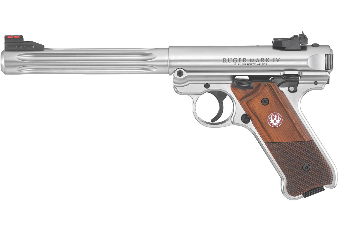 Ruger Mark IV Hunter 22LR Rimfire Pistol with Fluted Bull Barrel