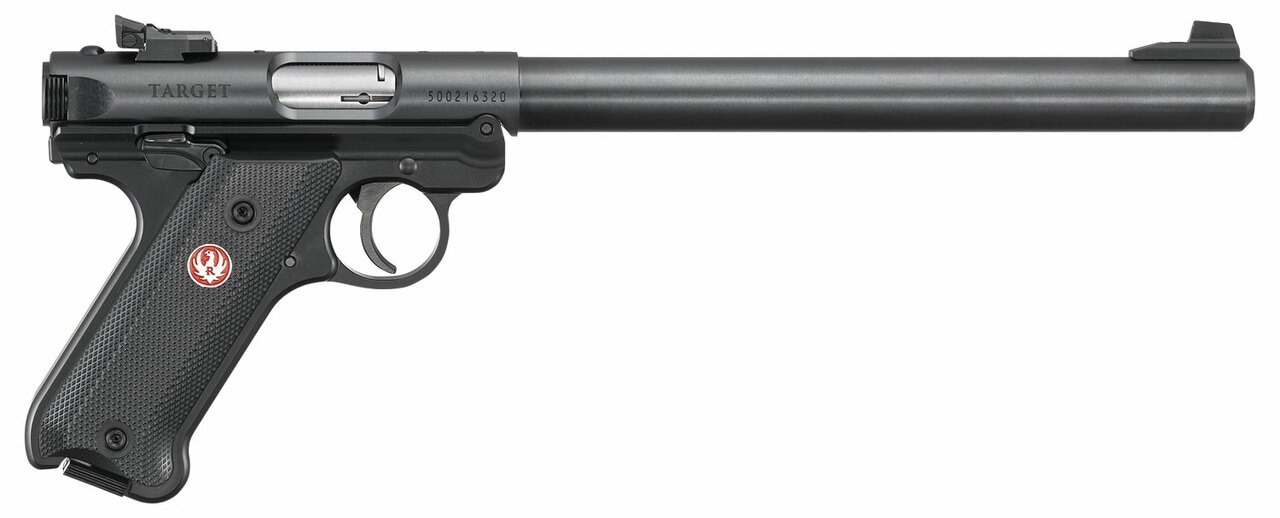 Ruger Mark IV Target .22 LR, 10" Bull Barrel, Adj. Rear, Stainless, 10rd Ruger