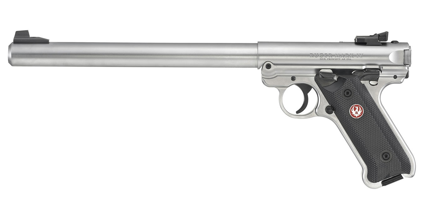 Ruger Mark IV Target Stainless 22LR Rimfire Pistol with 10-inch Barrel