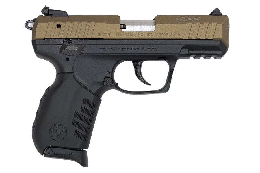 Ruger SR22 22LR Rimfire Pistol with Bronze Cerakote Slide