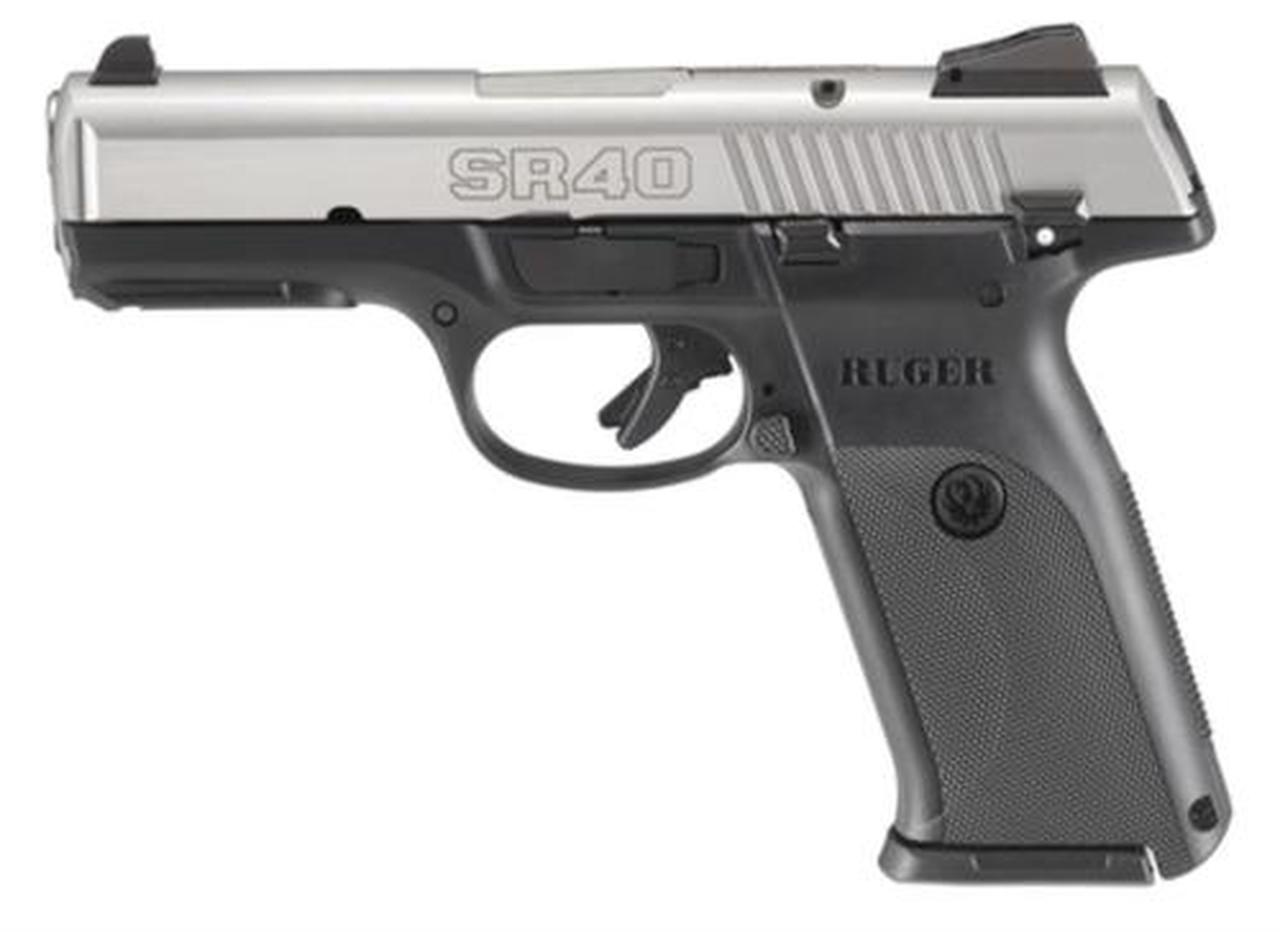 Ruger SR40 40SW, Stainless Slide, 15RD Mag