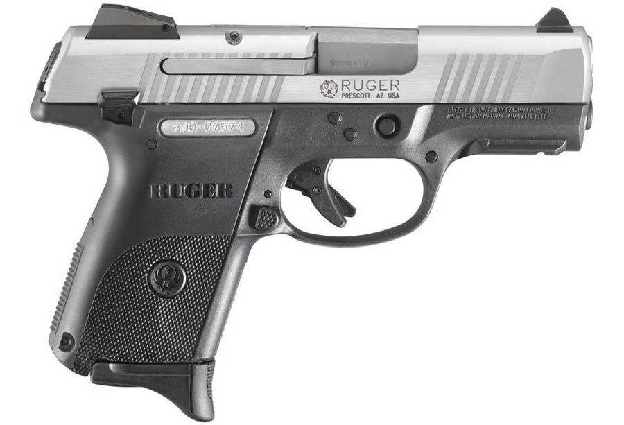Ruger SR9C Compact 9mm Stainless Centerfire Pistol with 3 Mags