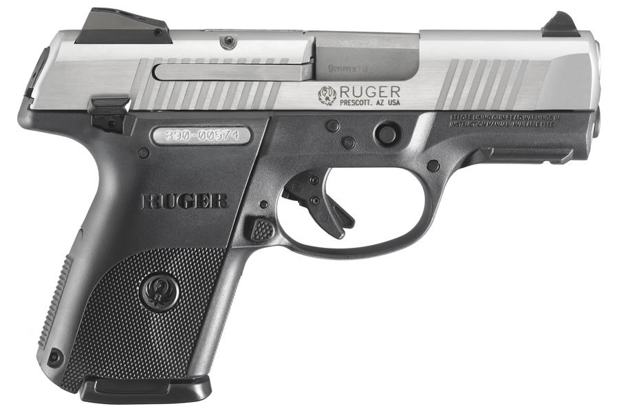 Ruger SR9C Compact Pistol 9mm, 3.5" Barrel, Stainless Steel, 17rd Mag Ruger