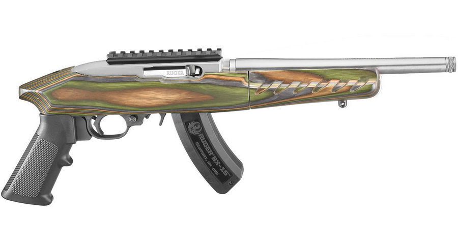 Ruger Stainless 22 Charger Takedown 22 LR with Green Mountain Laminate  Stock