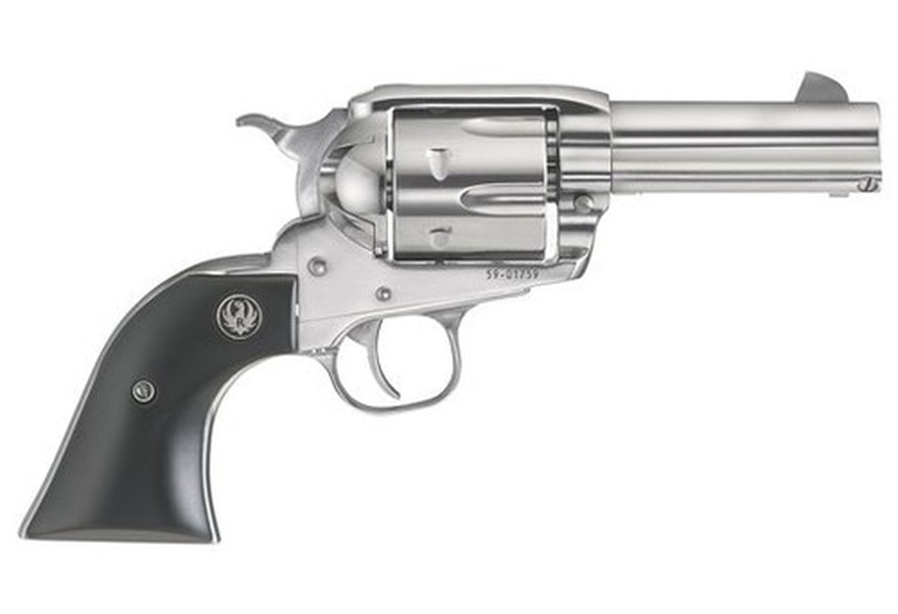 Ruger Vaquero Shorty Pack Gun .44 Magnum/44 Spec, 3.75" Barrel, Stainless Steel Frame, Wood Grip, 6 Shot