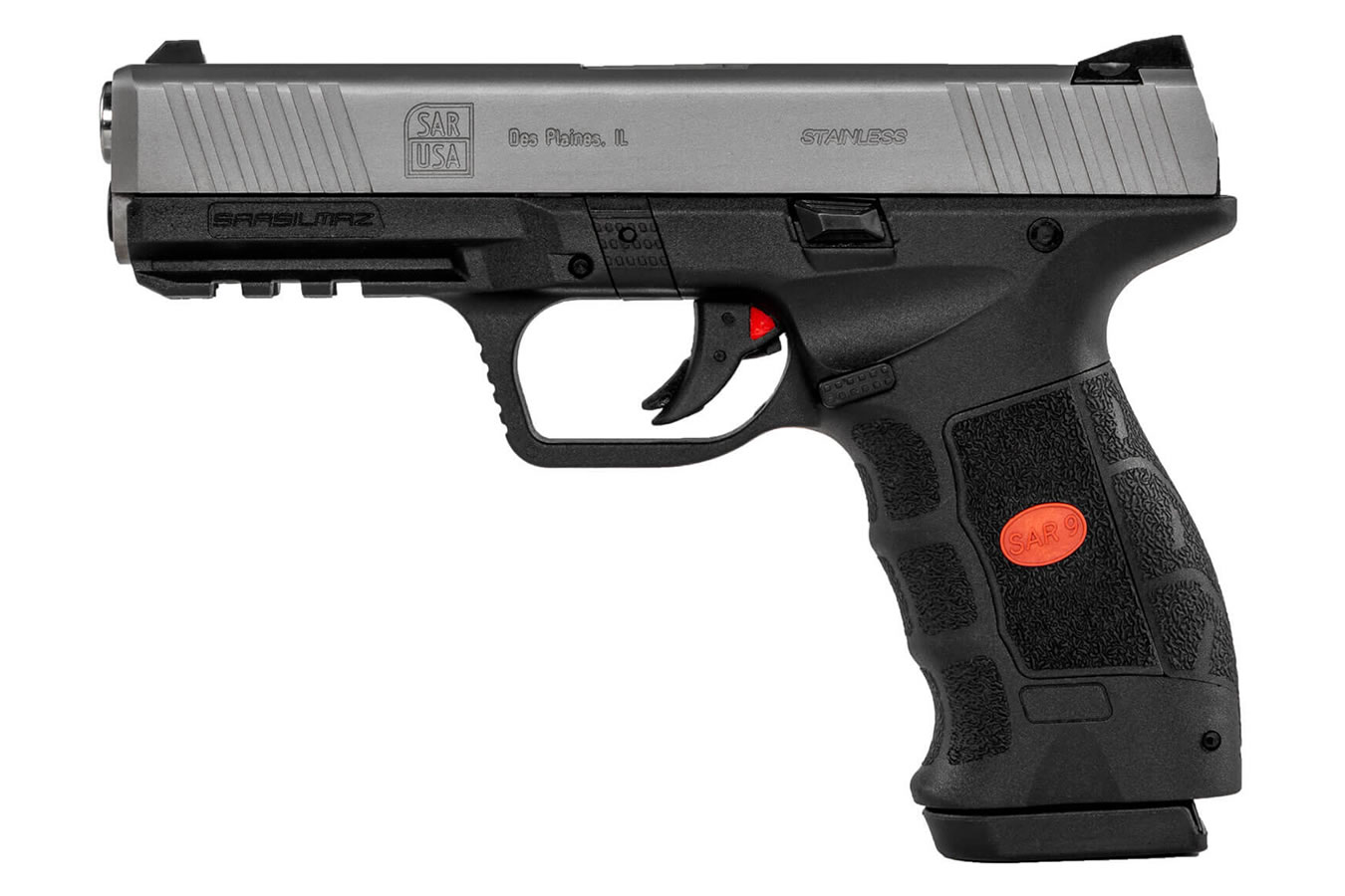 Sar Usa SAR9 T 9mm Pistol with Stainless Slide