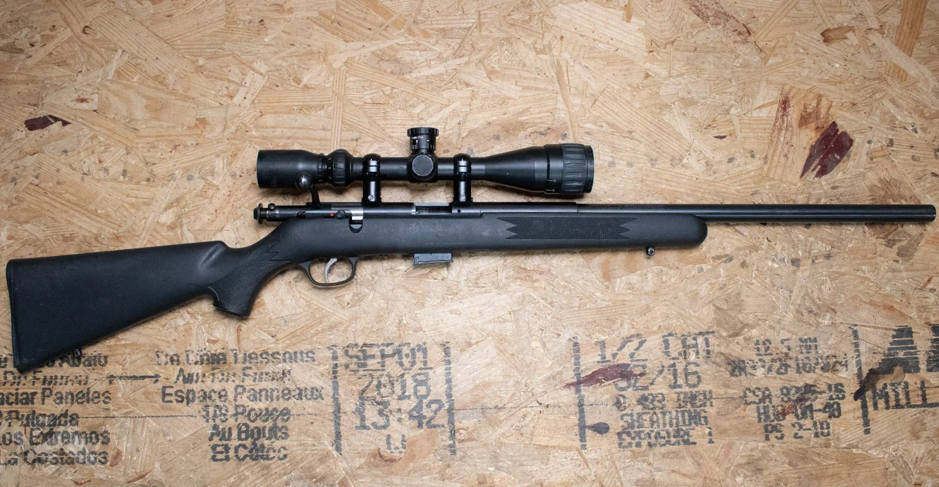 Savage 93R17 F 17 HMR Bolt-Action Rifle with Black Synthetic Stock