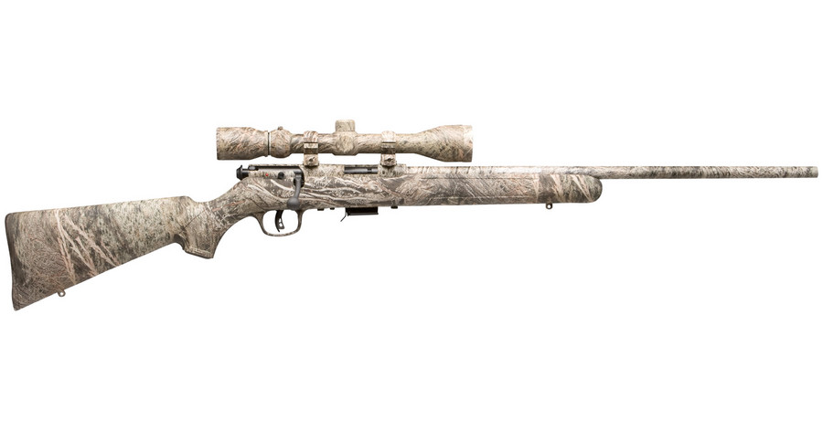 Savage 93R17 XP Camo Brush 17 HMR Bolt Action Rimfire Rifle Package with Scope