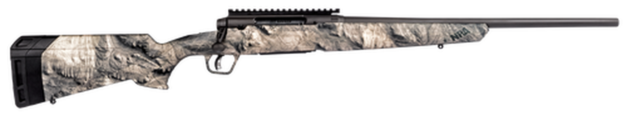 Savage Axis II 280 Ackley Improved, 20" Barrel, Synthetic Mossy Oak Overwatch Stock Gunsmoke Gray PVD, 4rd