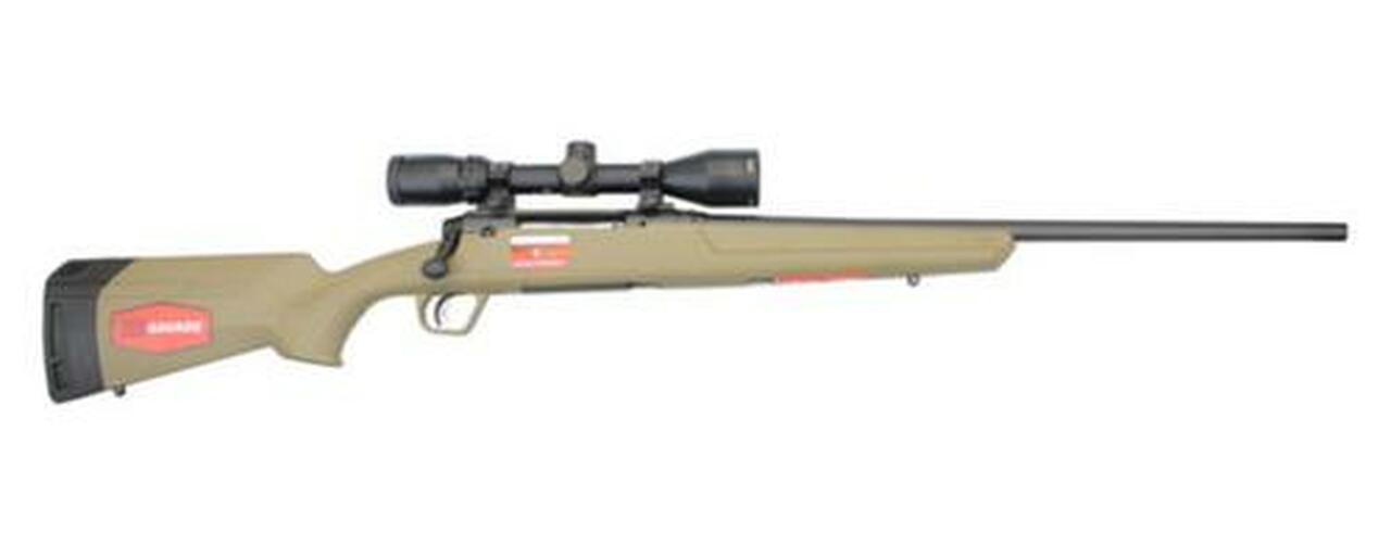 Savage Axis II, Flat Dark Earth W/Scope, 6.5 Creedmoor 22" Sporter Barrel, Flat Dark Earth Polymer Stock, Banner 3x9x40 Scope, 4 Rd