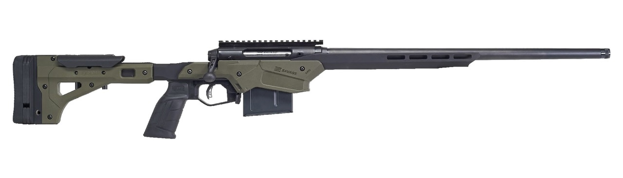Savage Axis II Precision .30-06 Springfield, 22" Barrel, MDT Alum Chassis, OD Green, 10rd