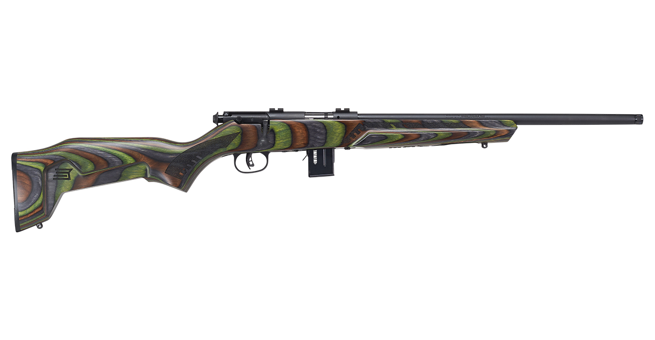 Savage Model 93 Minimalist 22 WMR Bolt-Action Rifle with Green Laminate Stock