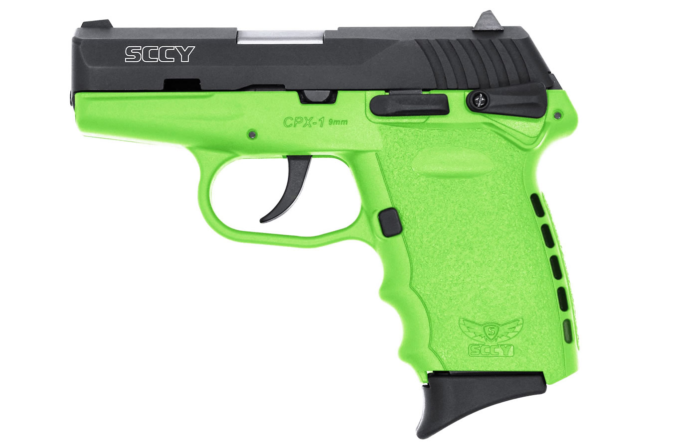 SCCY CPX-1 9mm Pistol with Lime Green Frame