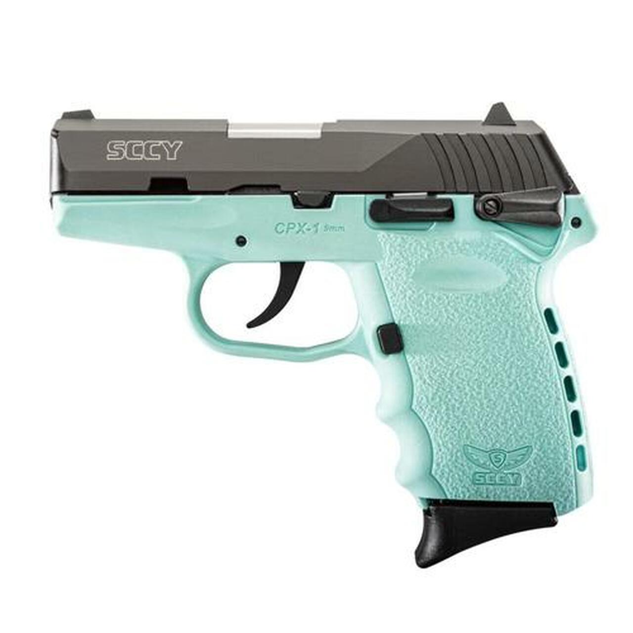 SCCY CPX-1 CBSB 9mm, 3.1" Barrel, Robin Egg Blue Frame 2- 10rd Mags